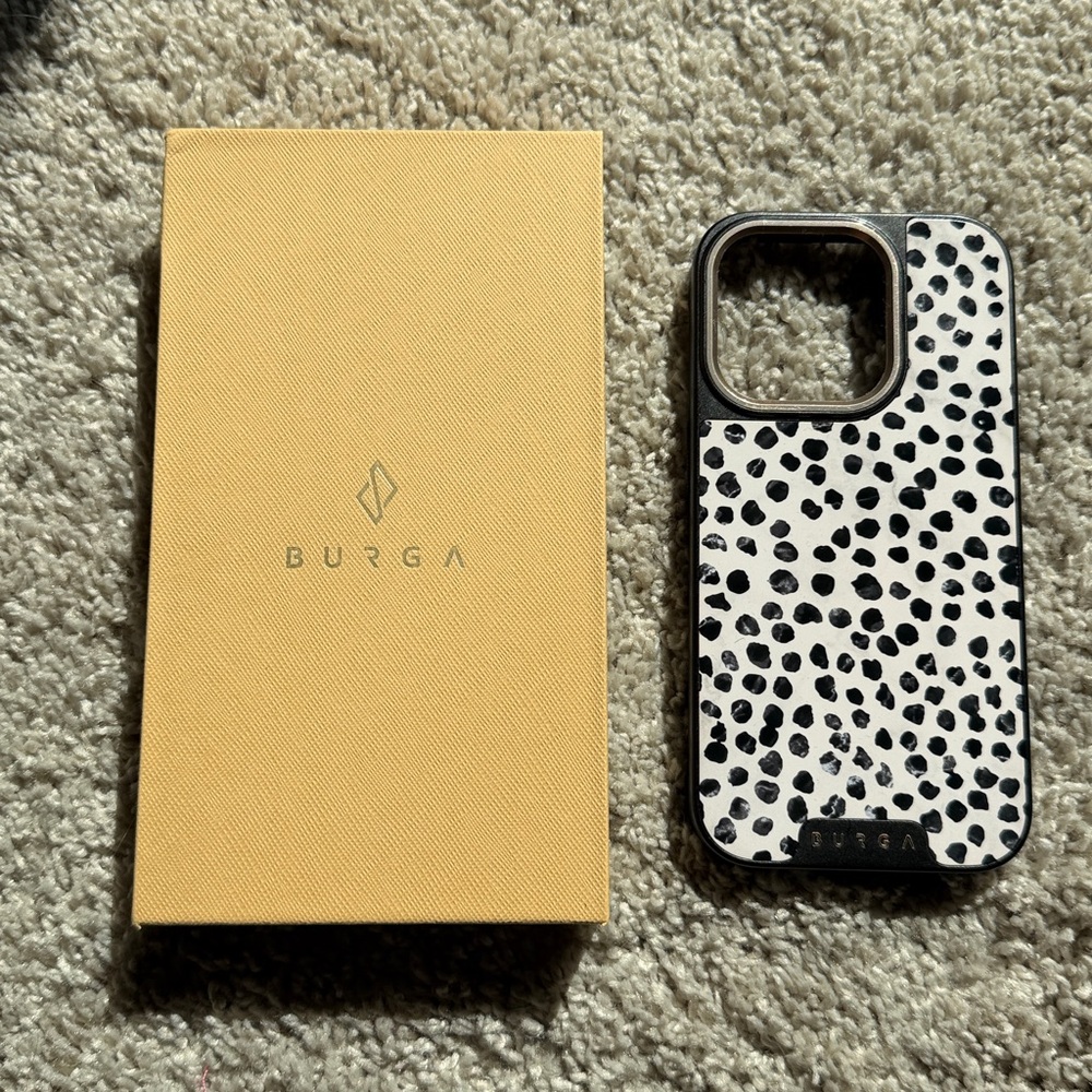 Burga Black and White Dalmatian Print Phone Case - iPhone 15 Pro